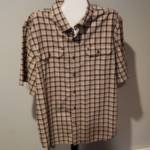 Carharrt relaxed fit button down shirt plaid